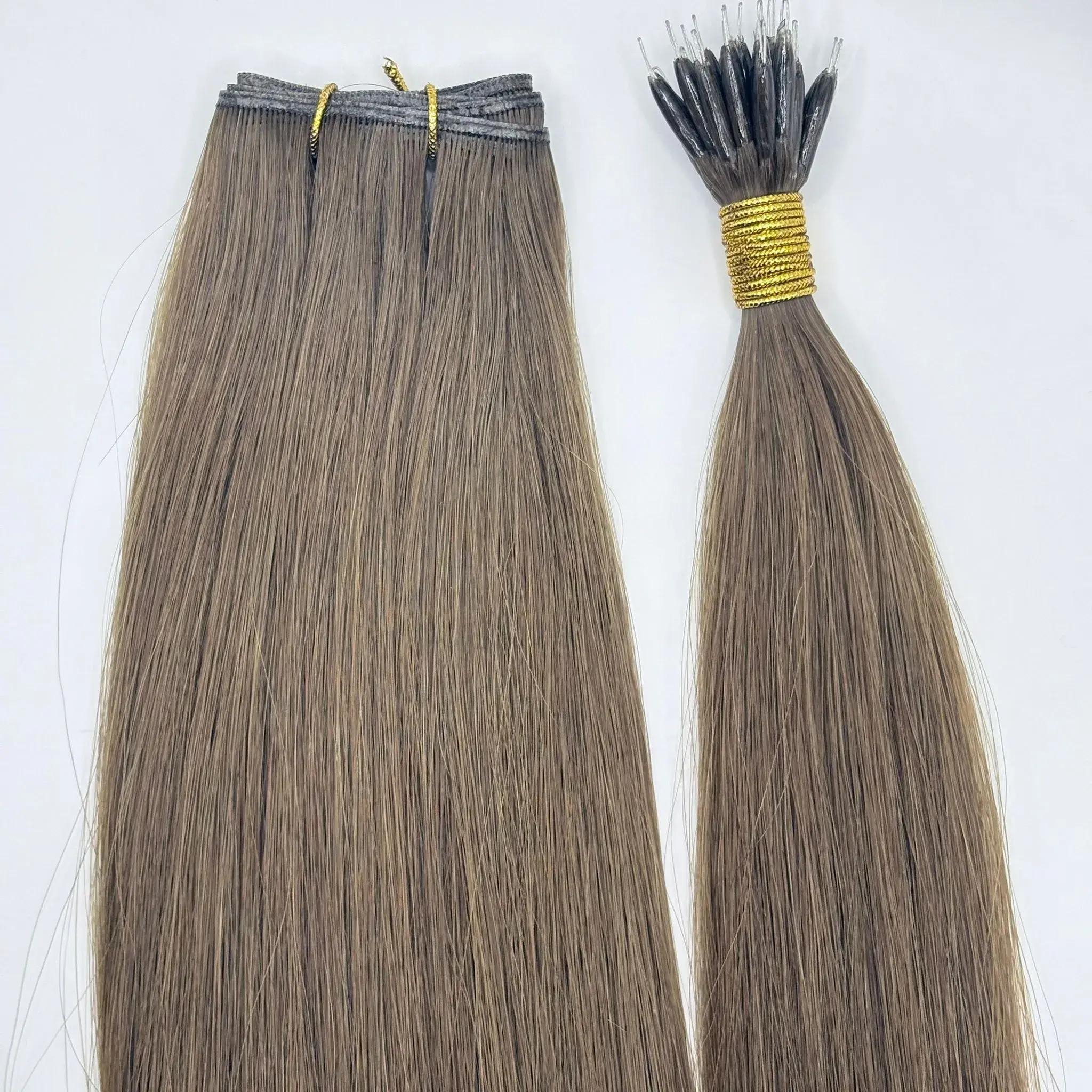 Nano Rings – 9 Mousey Brown Hair Extensions
